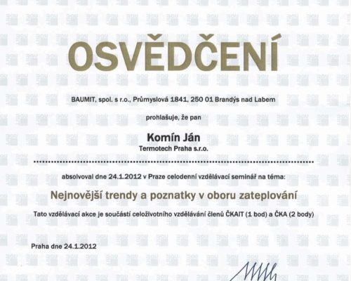 Osvedceni -Baumit-Komin